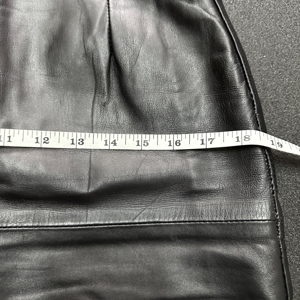 Chic Black genuine Leather Pencil Skirt size M/L Great condition - Picture 8 of 9